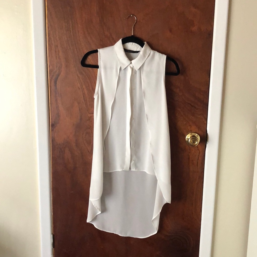 Zara high low shirt